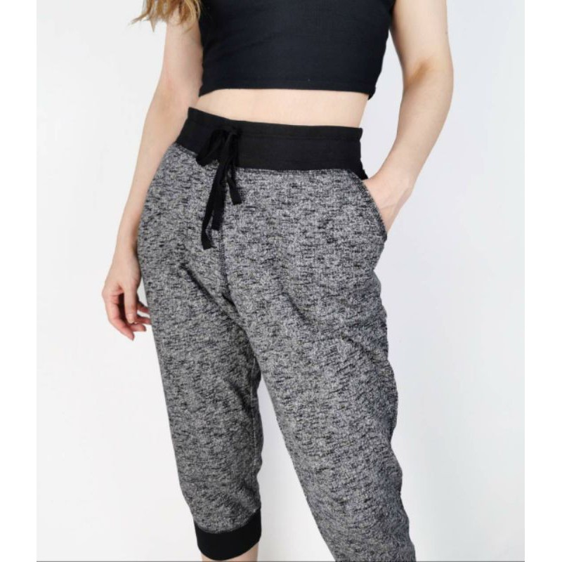 jogger Maurincess grey marled bermuda jogger