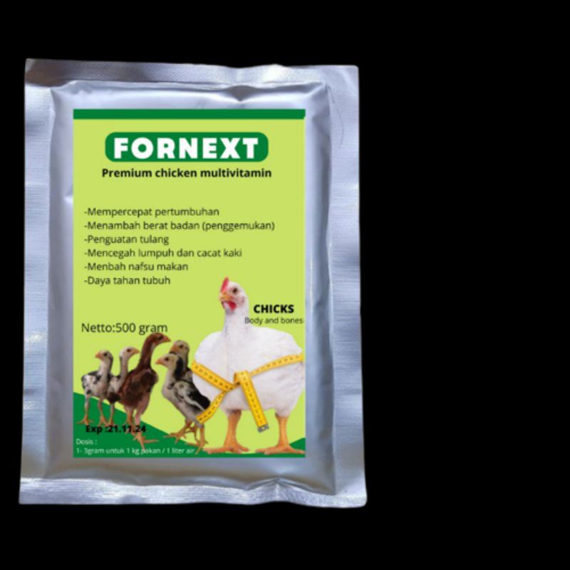 fornext mulfivitamin pemacu pertumbuhan ayam zeorfarm