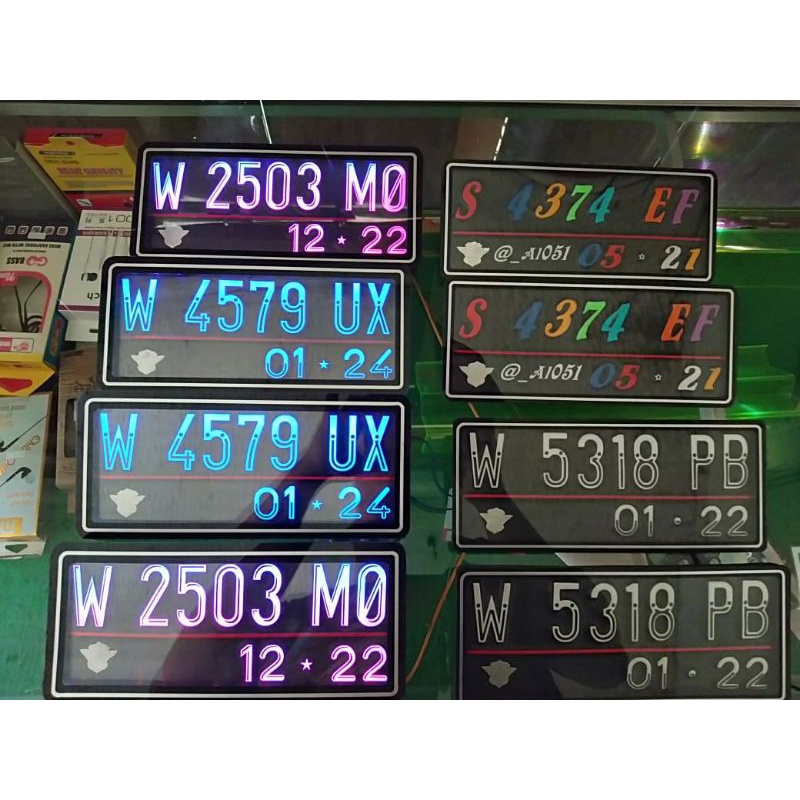Plat Nomor Nyala Plat Motor Led Plat Mika
