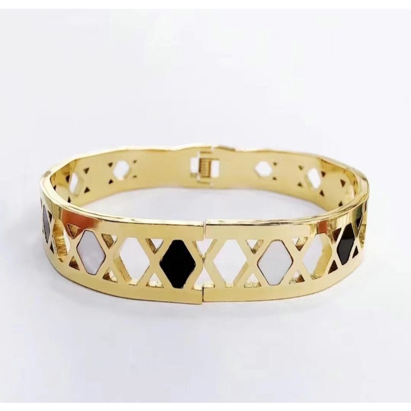 Gelang Titanium Premium Rosegold Bracelet Stainless Steel anti karat anti alergi TP-095