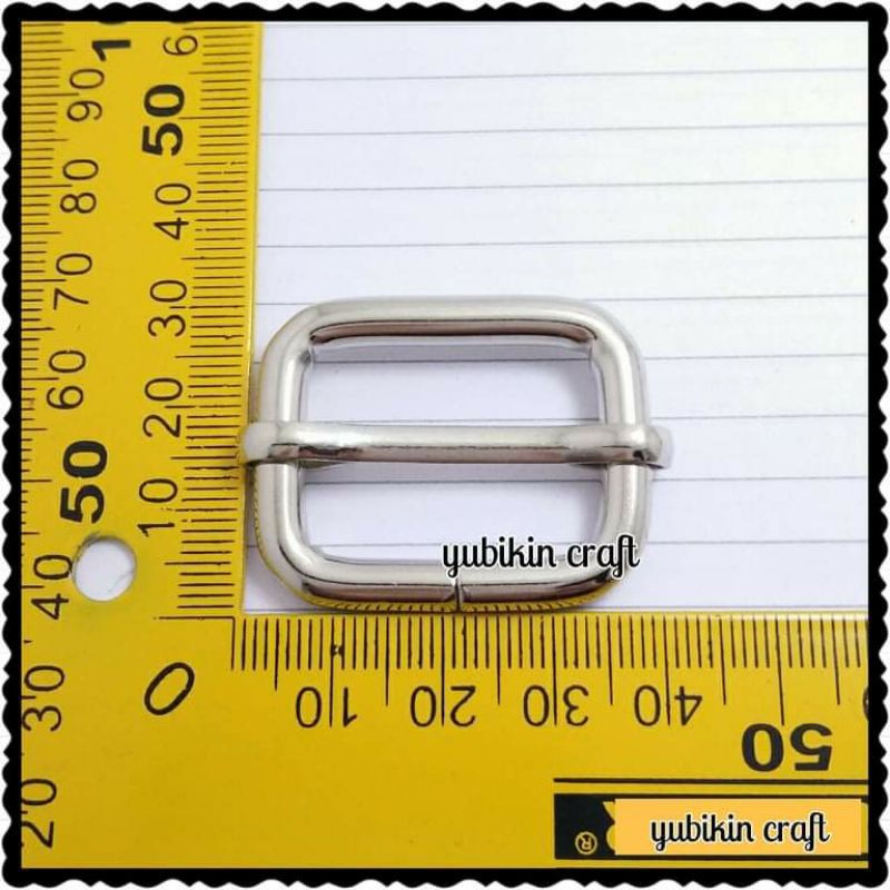 

1 Piece Ring Jalan 2,5cm Tebal 5mm Gesper Tali Tas Kotak Besi Nikel Warna Silver