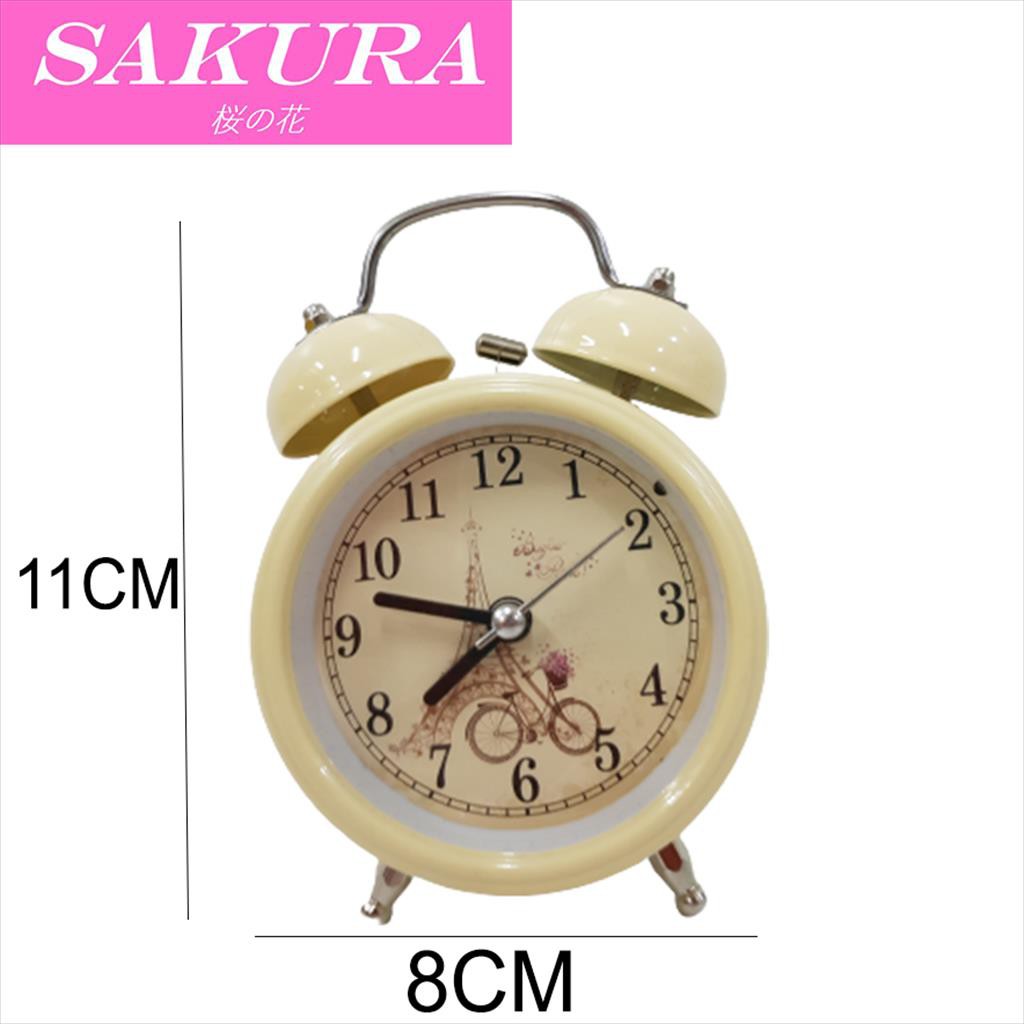 SAKURA Jam Weker/ Jam Beker Kring/ Jam Alarm Kring Bulat 240