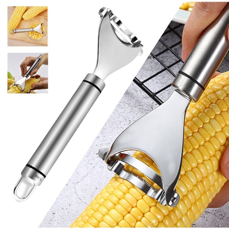 304 Stainless Corn Peeler Alat Pengupas Biji Jagung Pisau Serut Jagung