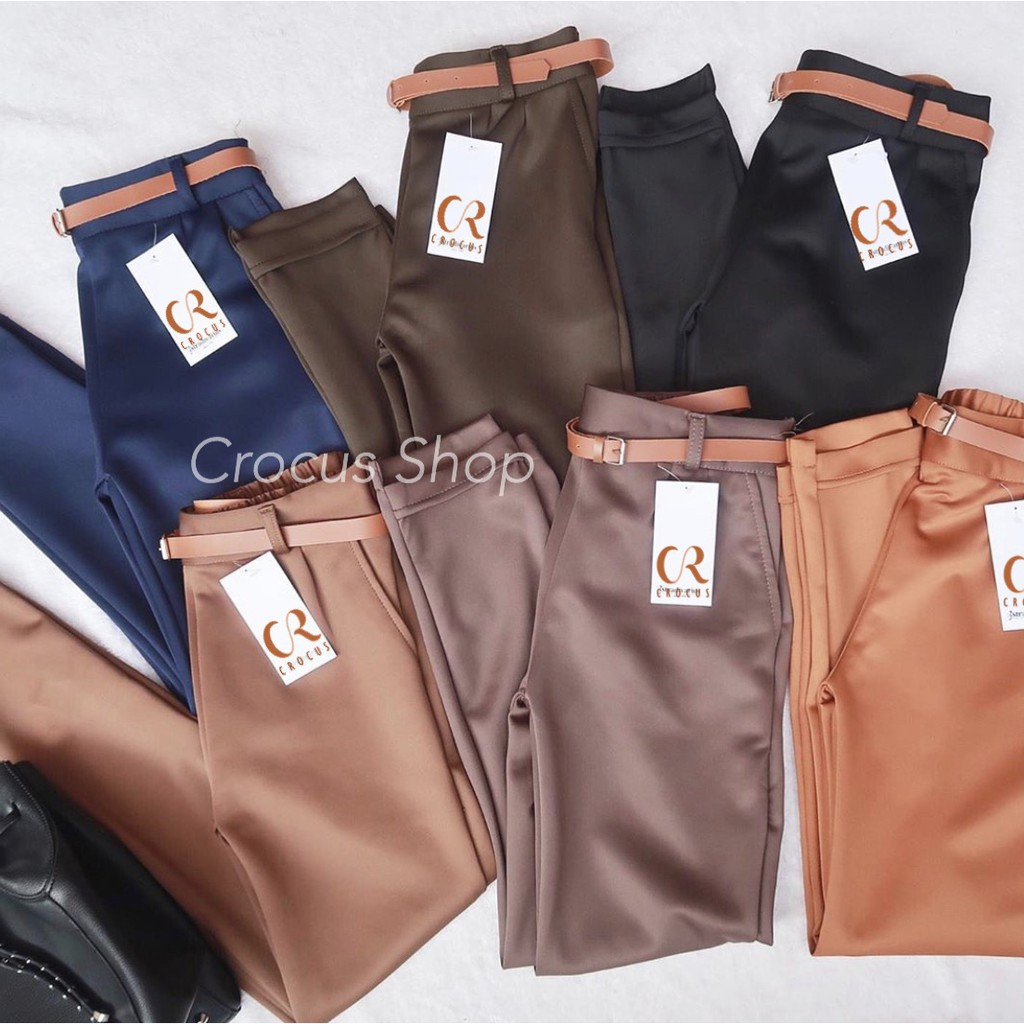 WZ - Celana Jaxon Basic Strech Pants + Free Belt
