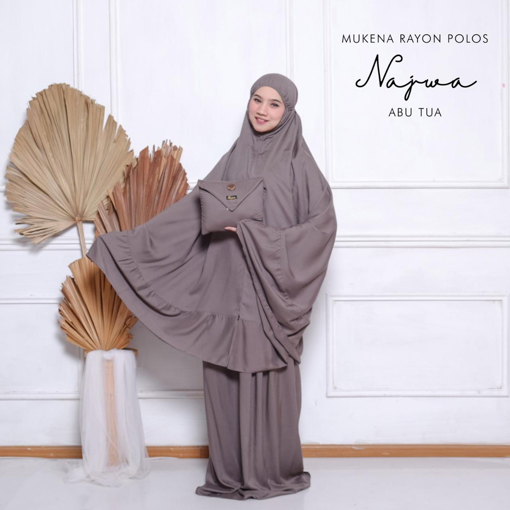 MUKENA BALI TASIK - MUKENA RAYON POLOS DEWASA NAJWA