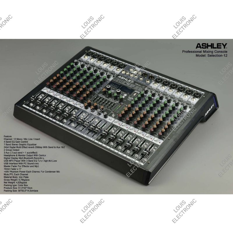 Mixer Audio ASHLEY Selection12 Selection 12 12 Channel ORIGINAL