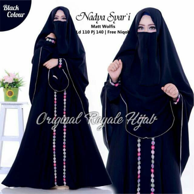 (Promo) Gamis Syari Polos Dian Pelangi Premium Real Pic 