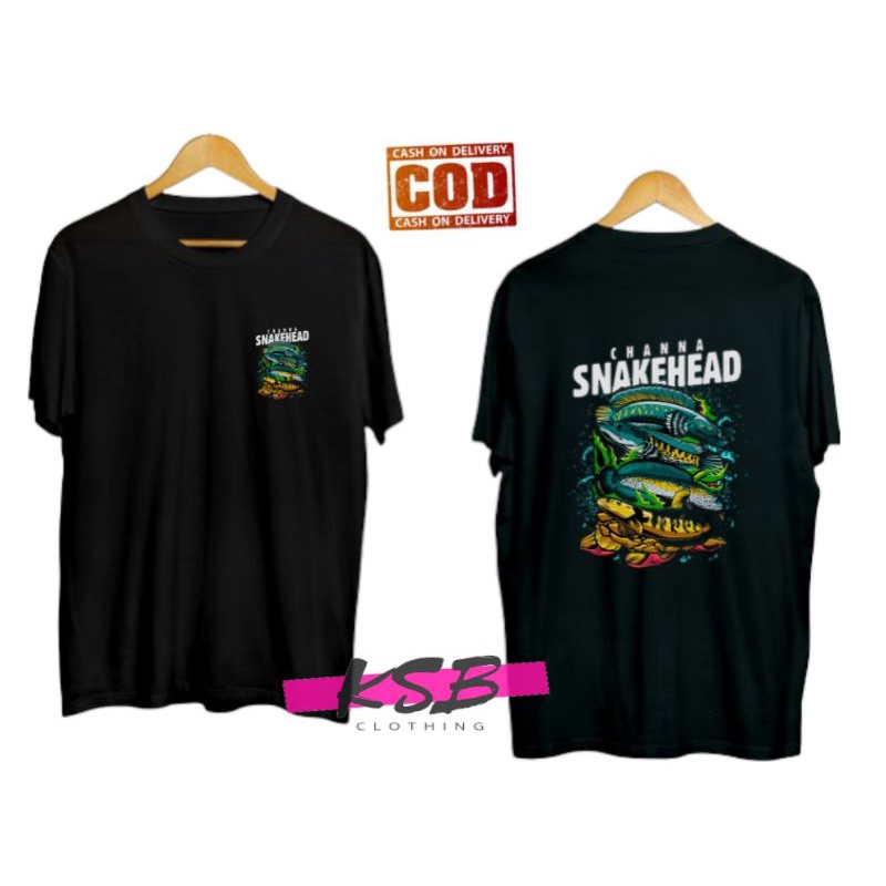 baju kaos distro dewasa laki laki,pria LIMBATA/CHANNA SNAKEHEAD IKAN GABUS/kaos dewasa murah import