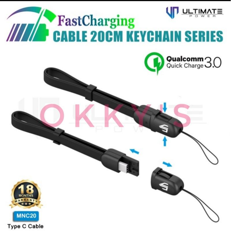 ULTIMATE/ACMIC/Mofit Kabel Data 20cm Type C to C/Type C/Micro USB/Lighting