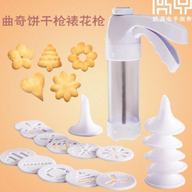 

Cookie Gun Biscuit Mold 12 Flower Pieces 6 Cream Alat Cetak Kue Kering Ready Stok