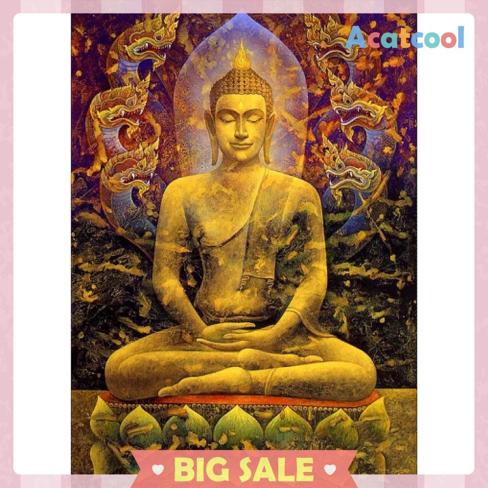 5D DIY Full Drill Diamond Painting Buddha Cross Stitch Mosaic Craft Kit