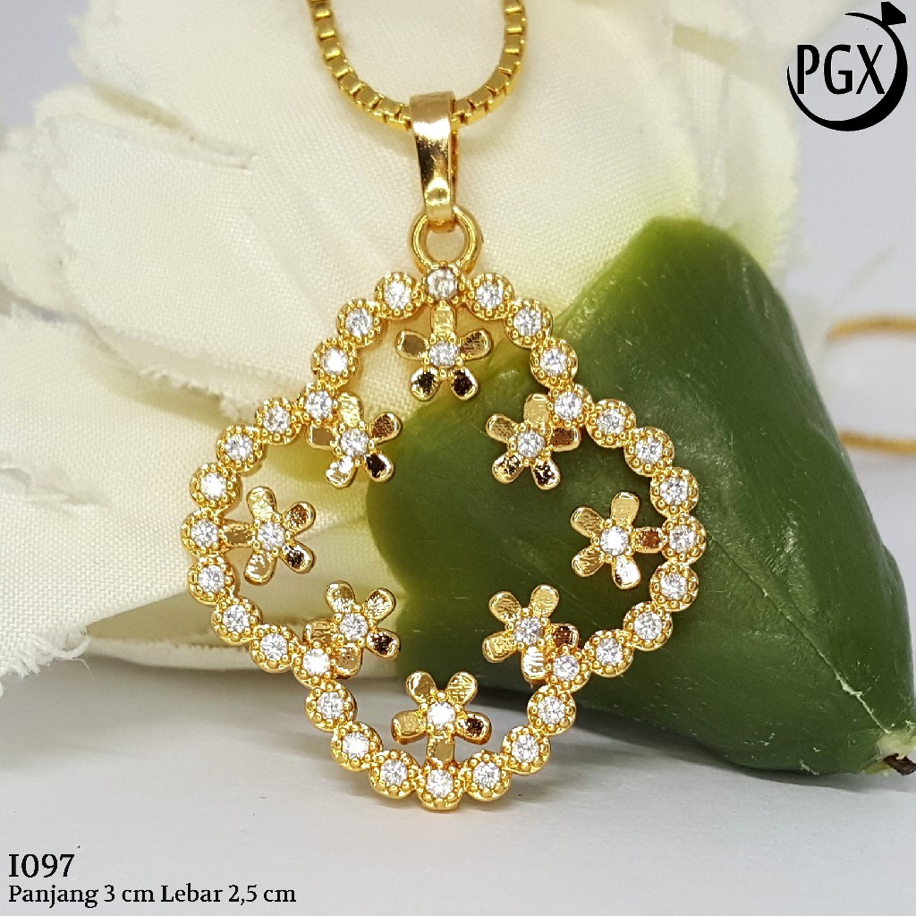 PGX Liontin Kalung Xuping Wanita Aksesoris Fashion Perhiasan Lapis Emas  - I097