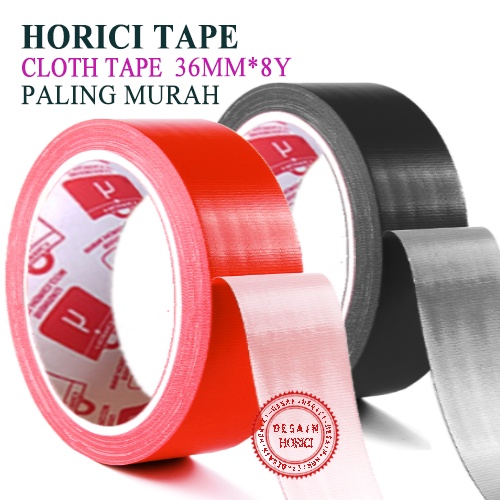 HORICI CLOTH TAPE 36MM*8Y ISOLASI WARNA WARNI LAKBAN PEREKAT SUPER MURAH /BAHAN TEBAL JILID LINEN