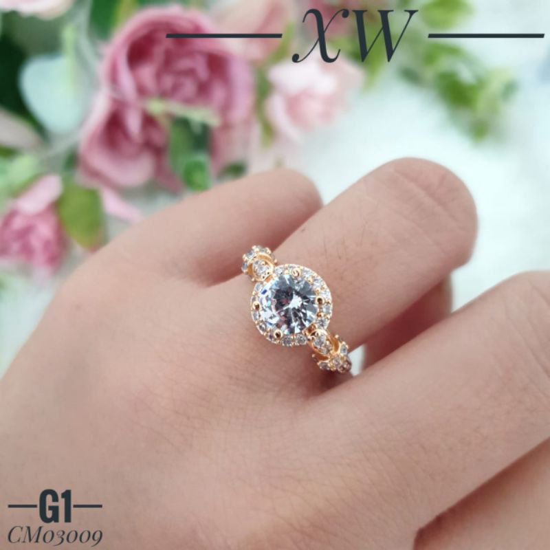 Cincin Zircon Fashion Gold CM03009