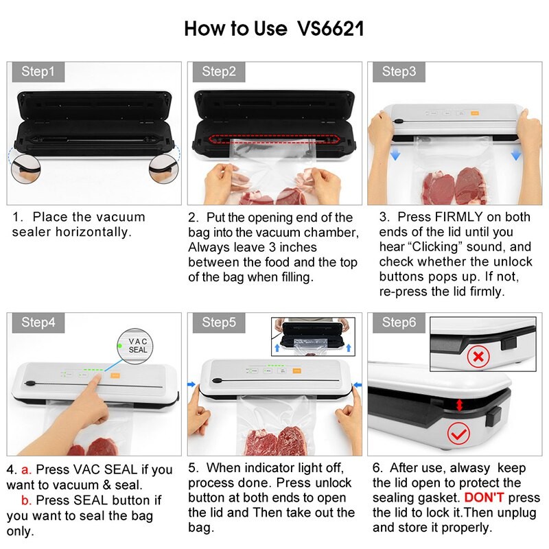 XIANLI VS6621 Mesin Sealer Bungkus Frozen Food