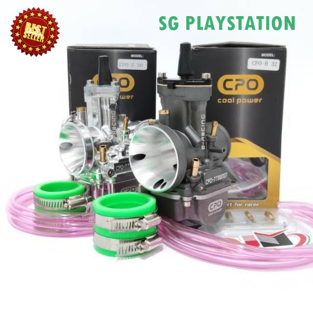 Karburator CPO Pwk 28 30 32 Karbu Kotak Original Chrome & Black