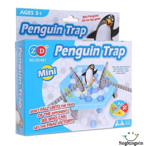 LLX-Penguin Trap Icebreaker Kids Puzzle Desktop Knock Ice Block Family Funny