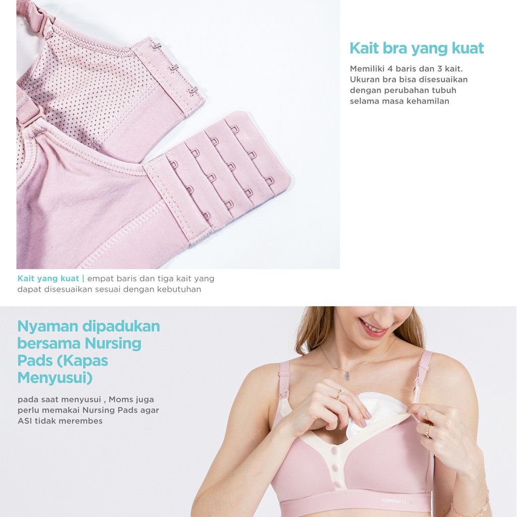 [PROMO] Mooimom Blue Front Closure Maternity &amp; Nursing Bra Ibu Hamil &amp; Menyusui B03303B