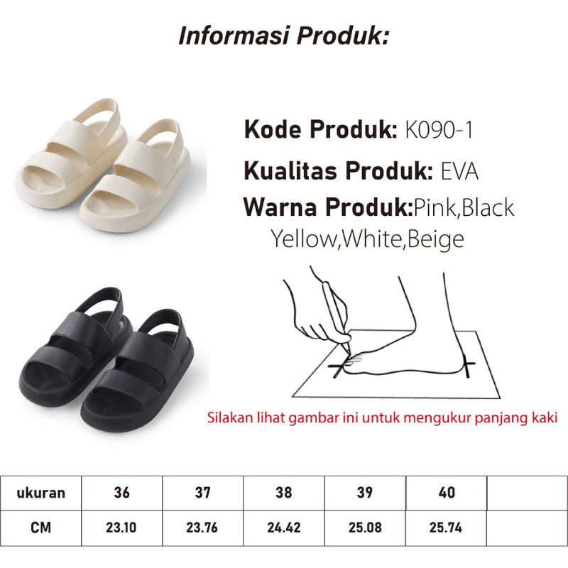 Sandal Fuji Viral  Sendal Wedges Cewek Lalisa Import Ringan Sandal Korean style Miniso