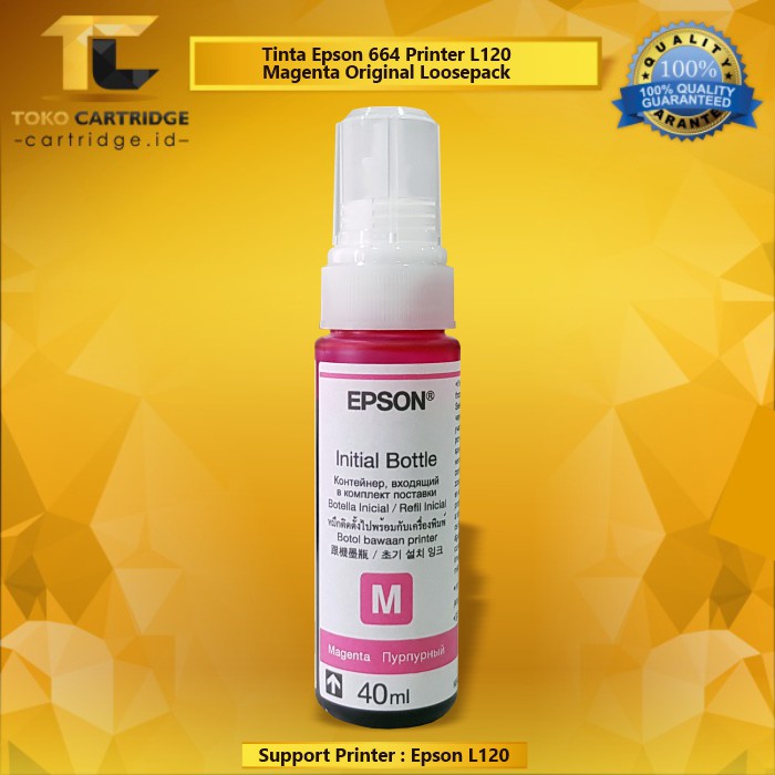 1 Set Tinta Refill Printer Epson L120 664 Original Loosepack