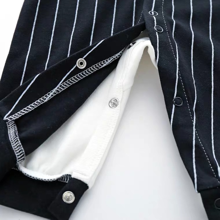 12.12 SALES!Jumpsuit Bayi Anak laki-laki Baru Lahir Dasi Lengan Panjang Pria Baju Monyet Pakaian Baby Romper 3-18Bulan