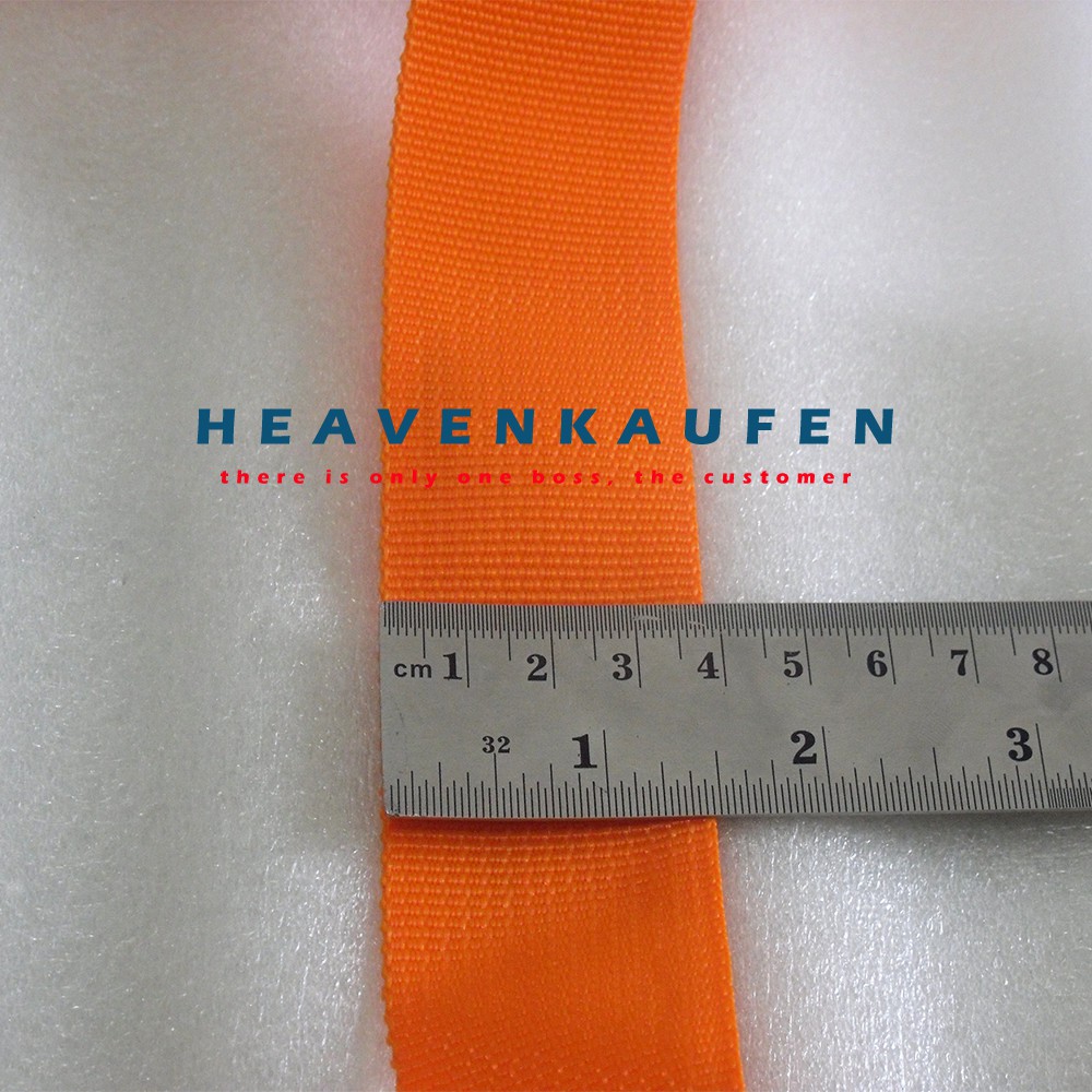 Tali Webbing Orange 3,8 cm Meteran Murah Berkualitas