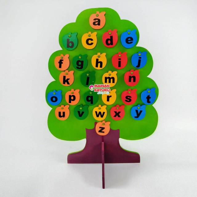 Mainan edukasi anak pohon huruf