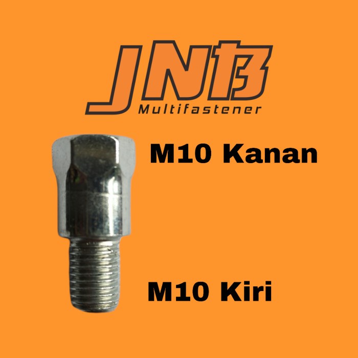 BAUT PENINGGI SAMBUNGAN SPION ( 14 ) DRAT KIRI - KANAN Sambungan Spion Motor Universal Peninggi Baut 14 Drat Ulir