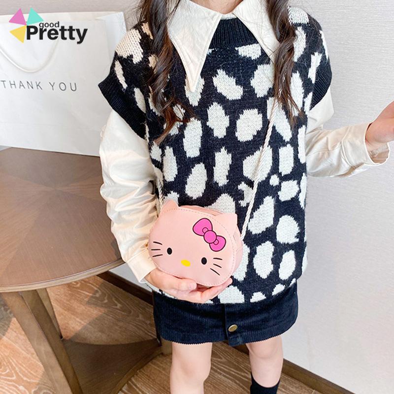 Tas Anak Hello Kitty Yang Indah Anak Perempuan Kartun Lucu Tas Bahu Fashion Mini Messenger Bag PU Tas Kecil - PD