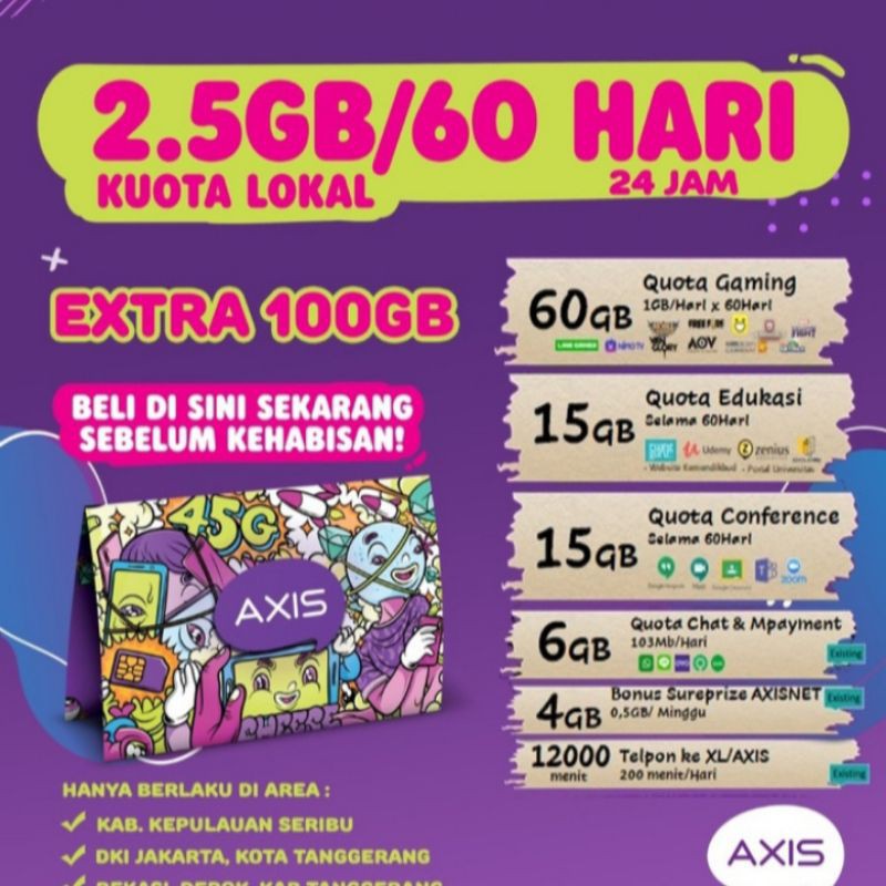 kartu axis 100gb