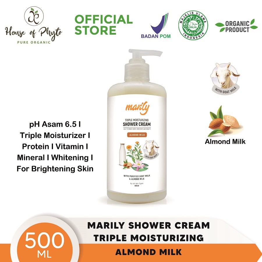 Marily Shower Cream - Almond Milk [500ml]