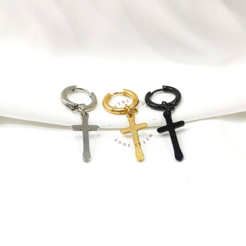 ANTING TITANIUM HOOP SALIB COWOK CEWEK ANTI KARAT