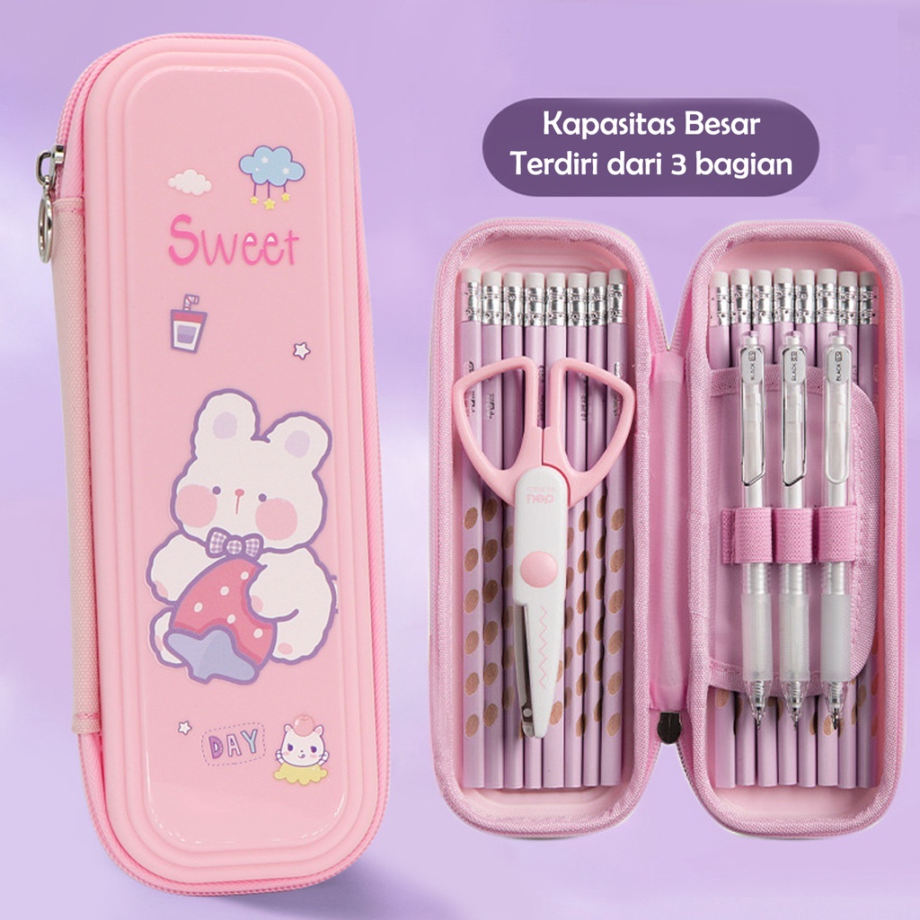 

Tempat Pensil Kotak Anti Air Pencil Case Perlengkapan Sekolah Dinosaurus Astronot Rabbit