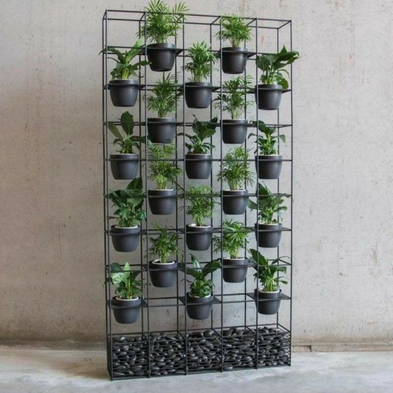 Tempat pot besi Vertical garden Rak vertikal rak besi ke atas rak bunga besi standing bunga besi mur