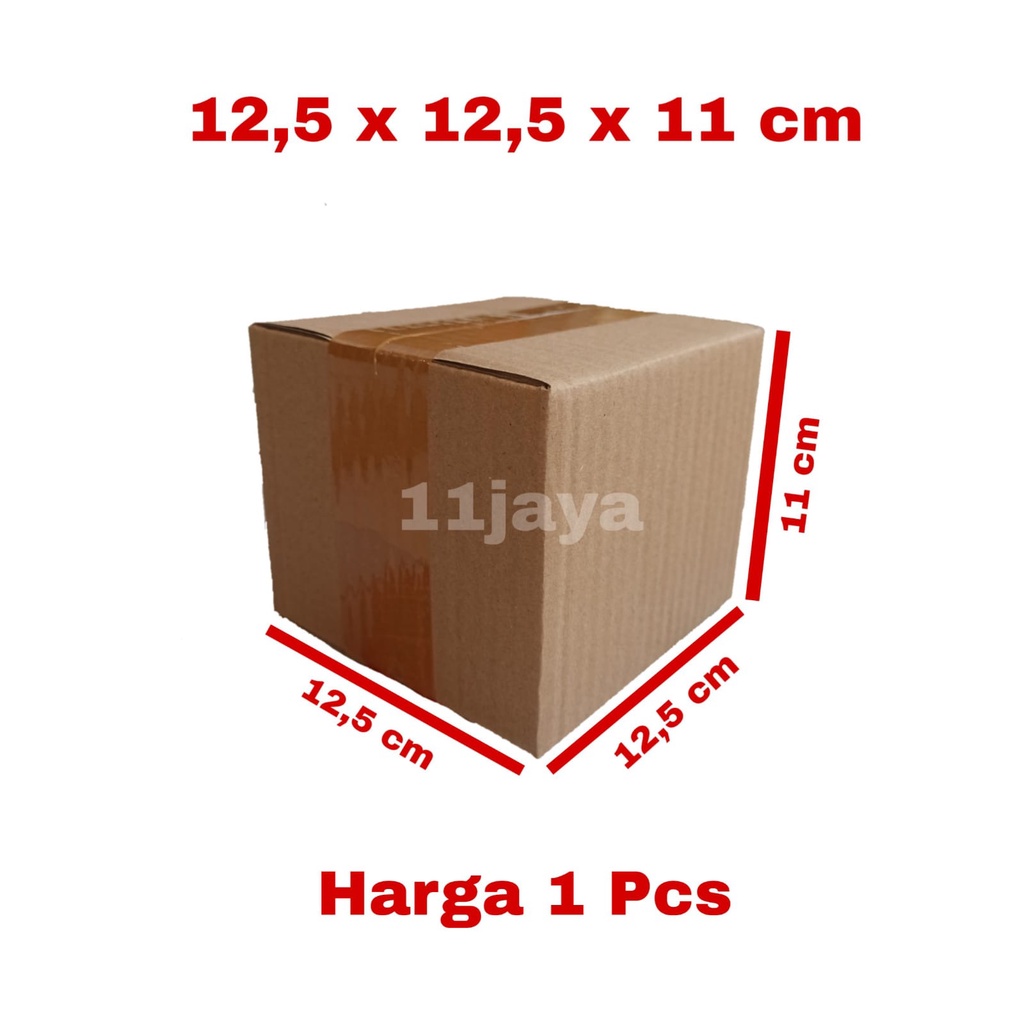 Kardus Packing Polos Ukuran 12,5 x 12,5 x 11 cm ECER &amp; GROSIR