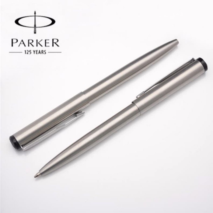 

Pulpen - Pen Parker Vector Staenles Stell Silver Bp Original