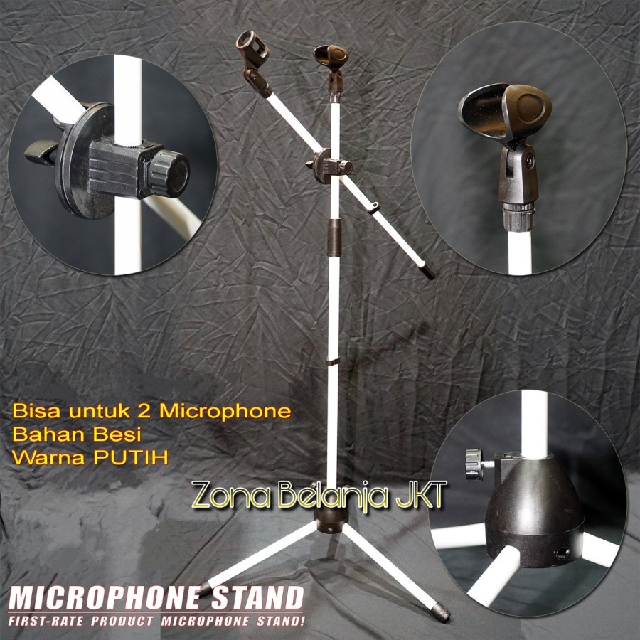 STAND MIC BERDIRI LANTAI KAKI TIGA ADA WARNA STAND MICROPHONE BERDIRI LANTAI STANDING MICROPHONE