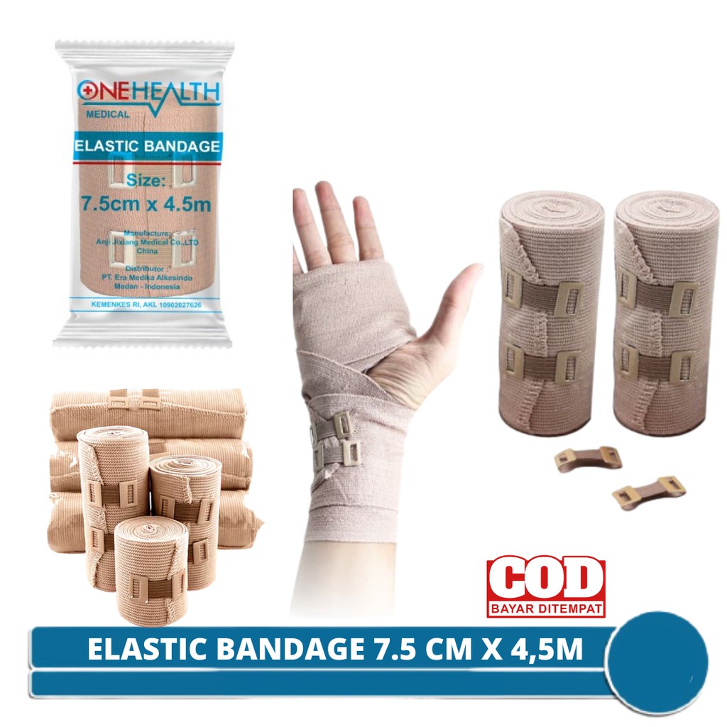 Cod Perban Elastis Elastic Bandage Band Kesehatan Gulung Onehealth 7.5 cm x 4.5 m