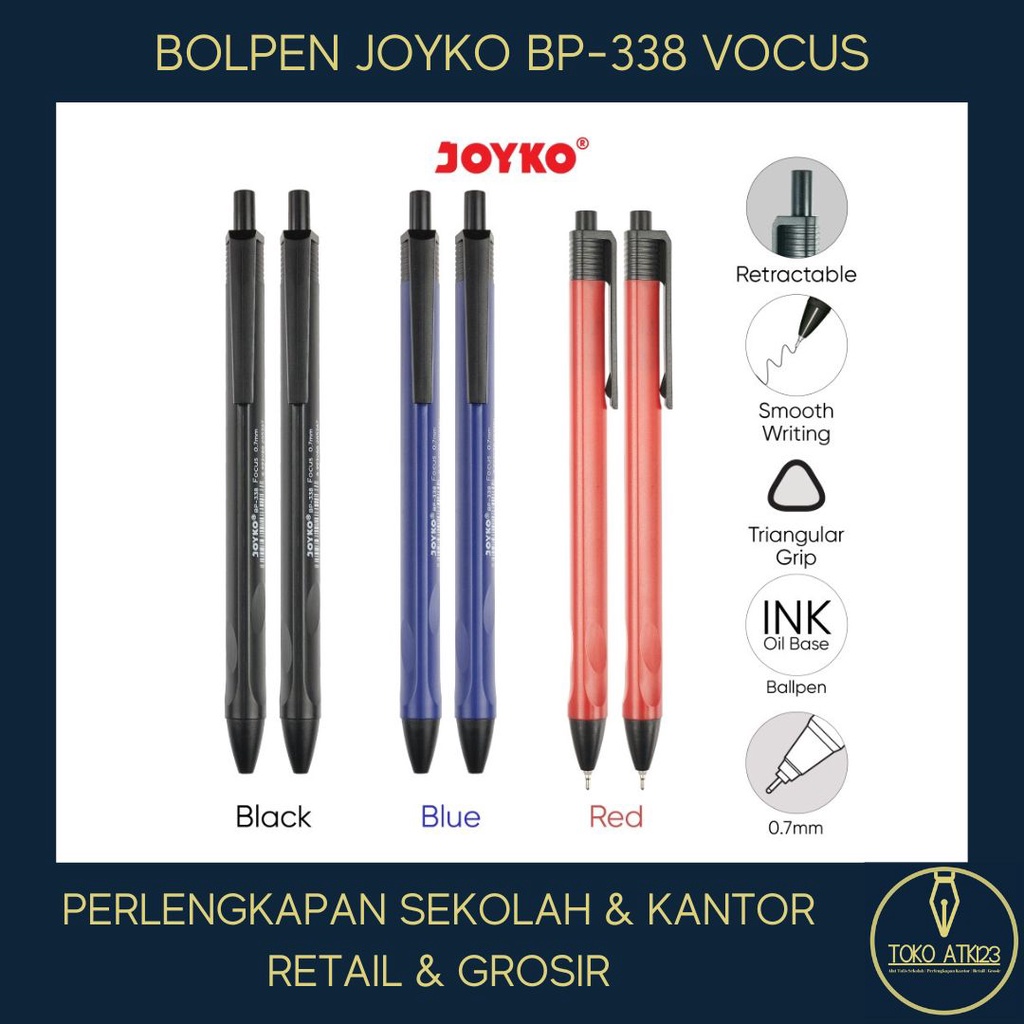 

Ballpoint / Bolpen Joyko BP-337 Vocus [1 PACK ISI 12]