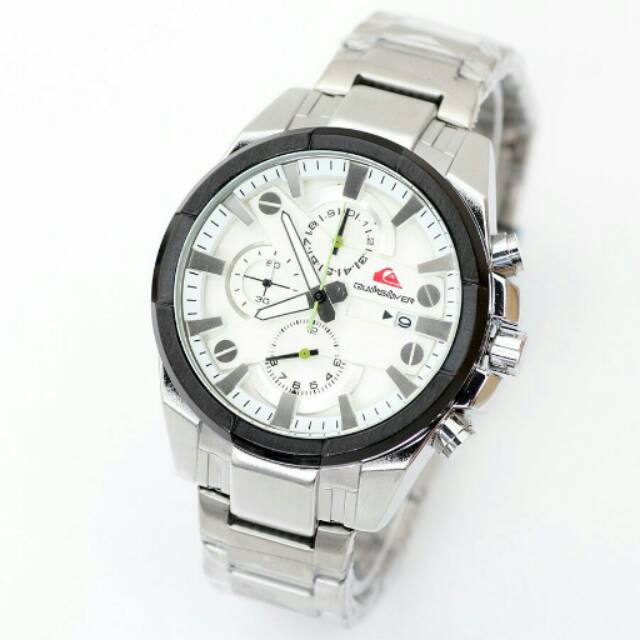 Jam tangan pria quiksilver chrono rantai sport