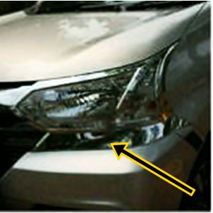 List Head Lamp / Alis Lampu Depan Grand New Avanza Tipe G