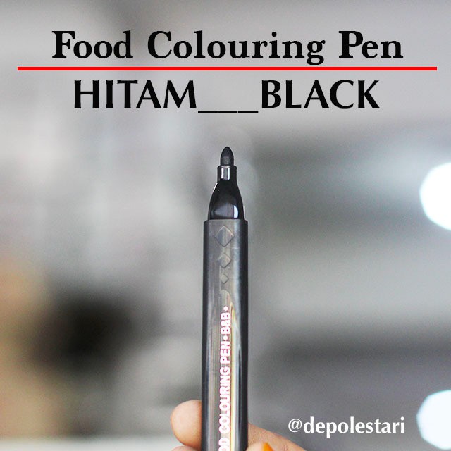 

FOOD COLORING PEN BLACK (SPIDOL ICING HITAM) Isi 2 Pcs - Pulpen Icing