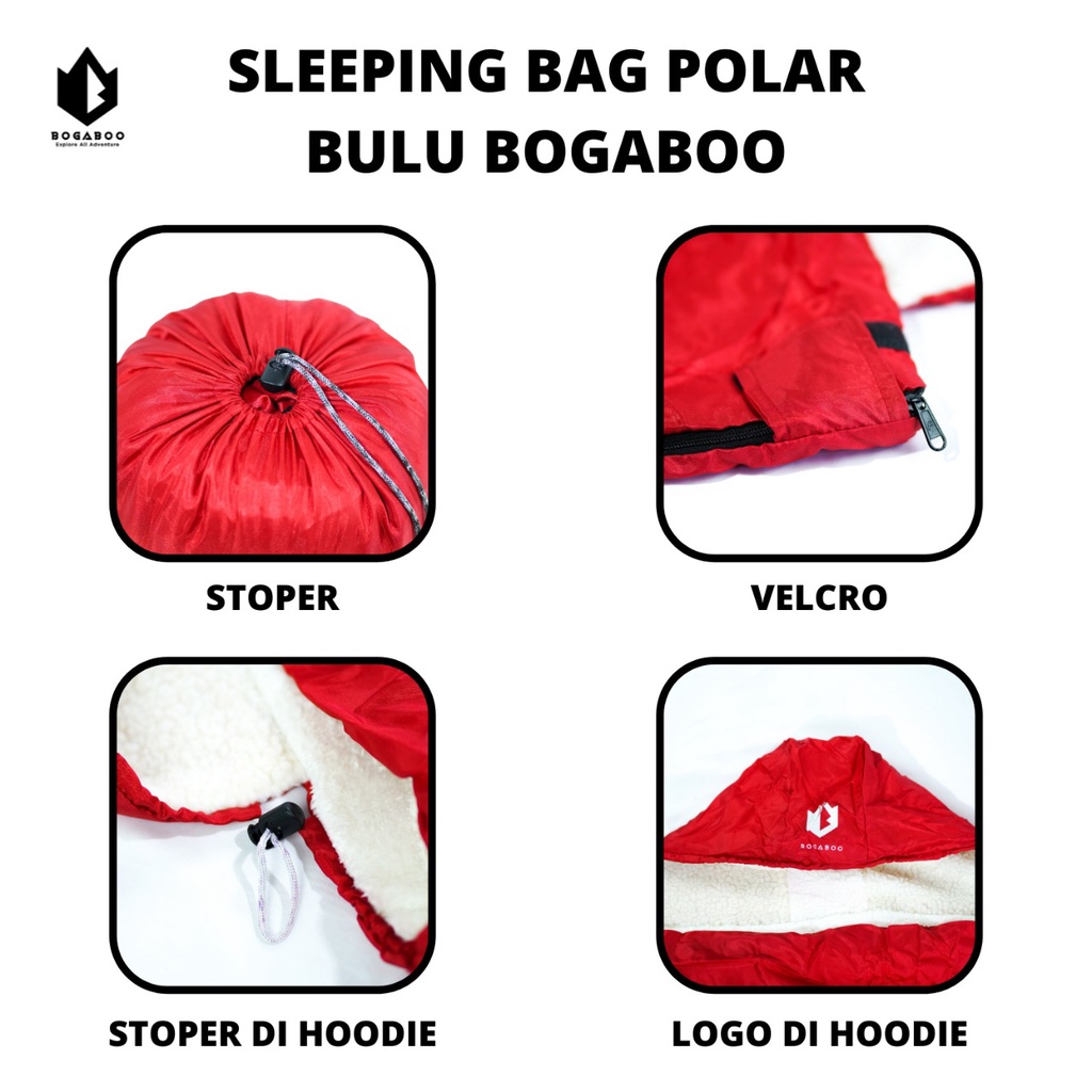 SB Polar Bulu Bogaboo - Sleeping Bag Polar Tebal - Selimut Tidur Gunung