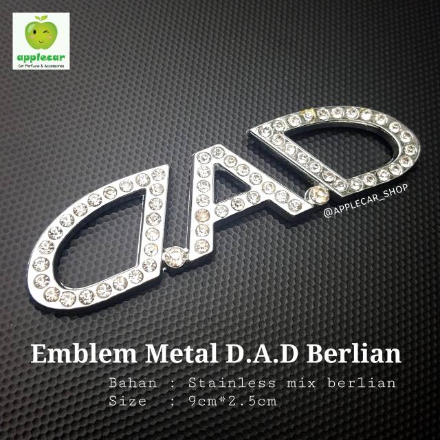 Emblem Stiker Tempelan Metal 3D DAD Logo