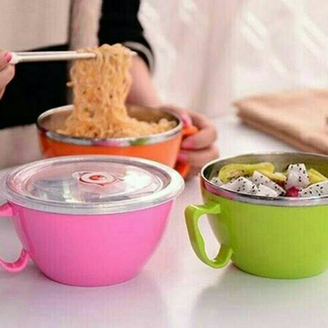 Mangkok Ala Korea/Mangkok Stainless/Mangkok Ramyun Import Berkualitas Murah