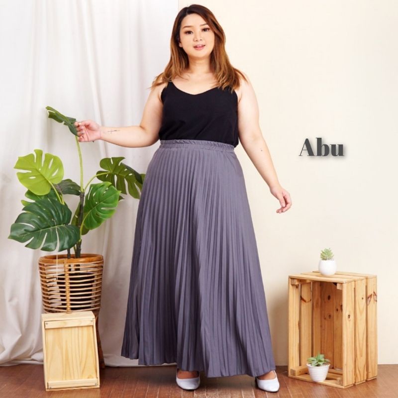 BEST SELLER ROK PLISKET JUMBO XXL PAYUNG PLEATED SKIRT MURAH MUSLIM IBU ACARA POLOS ROK PANJANG PAYUNG MAYUNG