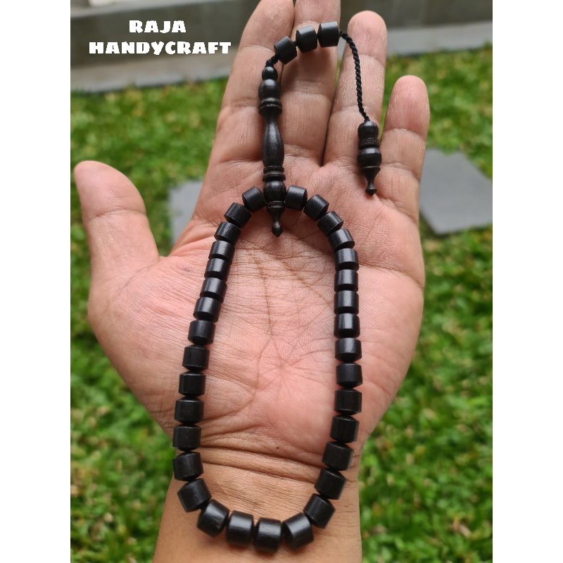 Tasbeh kayu gali kelor hitam kayu hitam isi 33