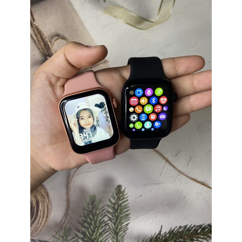 BISA FOTO WALLPAPER IWO SERIES 6 B Call Smartwatch Rottari button 1,75inch (LAYAR JERNIH)