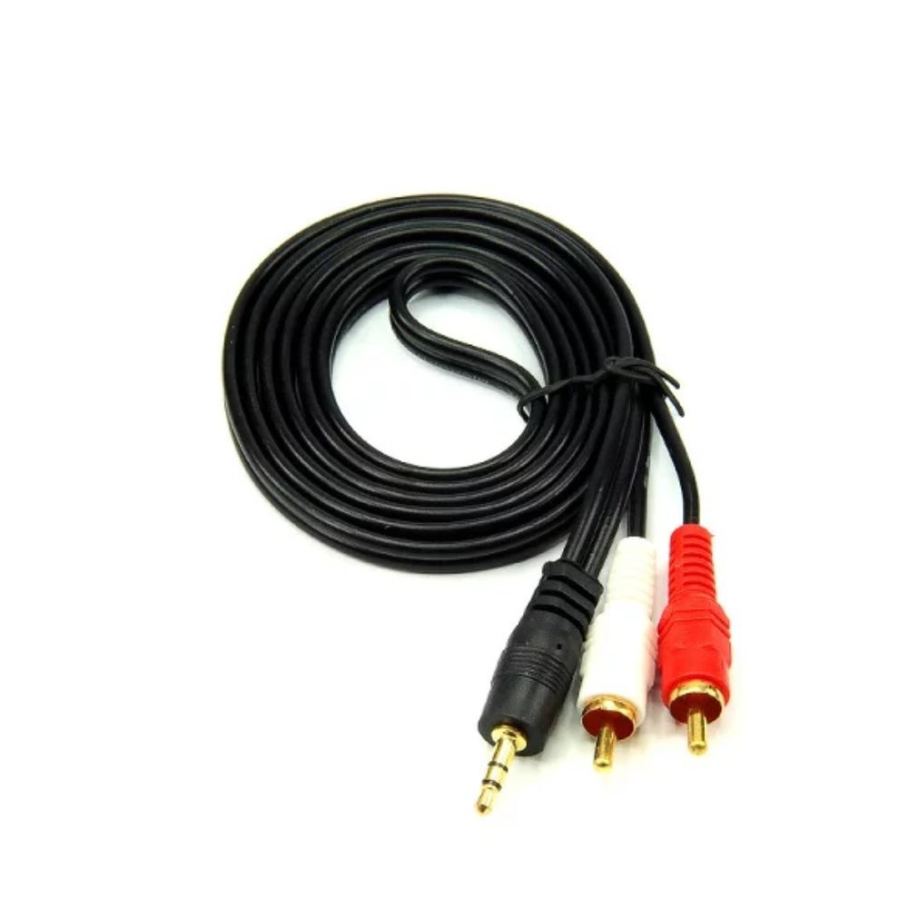 A3MR21 | KABEL AUDIO 3.5 MALE TO RCA-2 MALE CENTRO 1.5 M (BLACK)