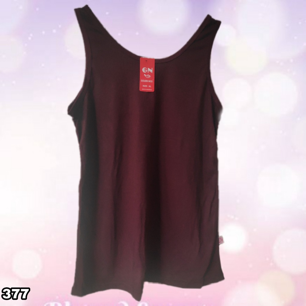 K377 - TANKTOP ATASAN WANITA TALI LEBAR GOLDEN NICK SIZE XL - XXL HARGA PER 1 PCS-MERAH HATI
